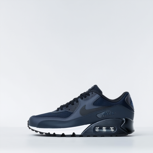 Nike Men's Air Max 90 Ultra Essential Running Shoes, Dark Obsidian/Black, 6.5 M US