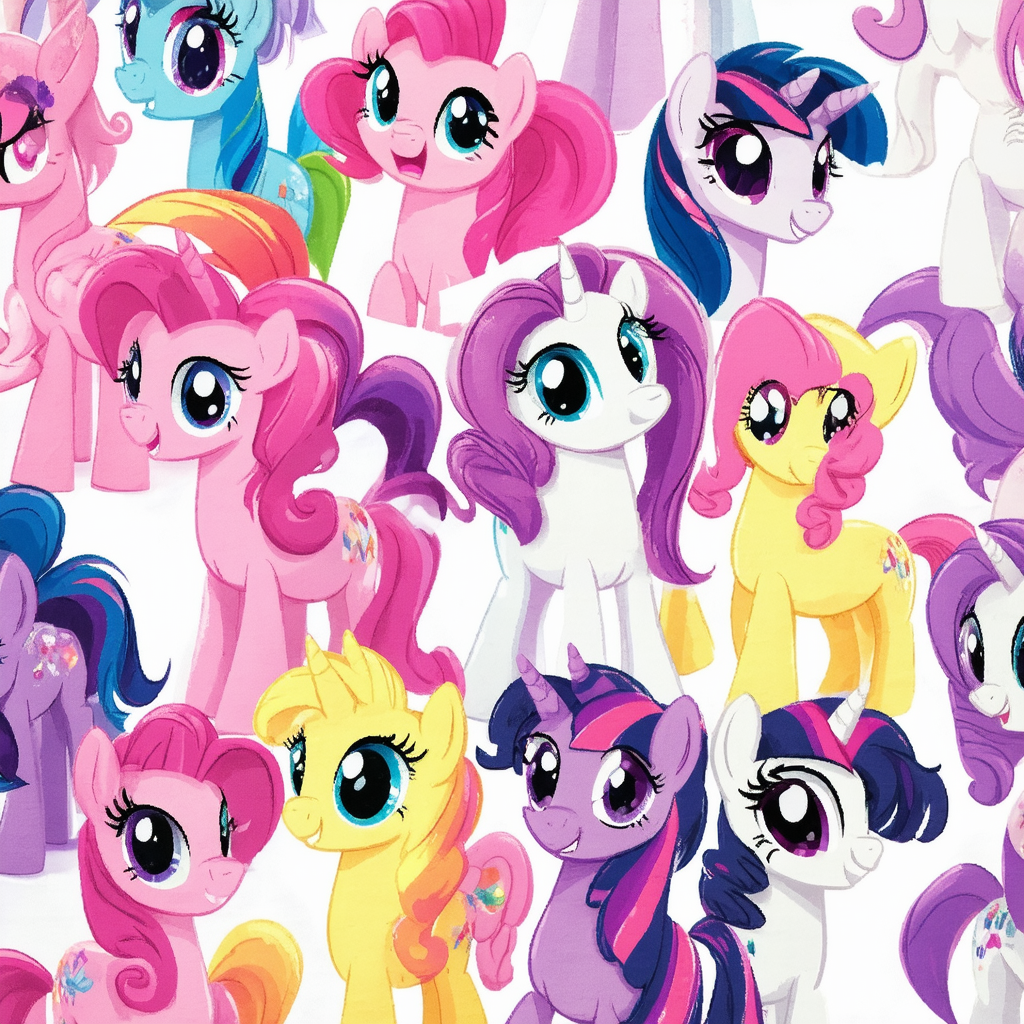 My Little Pony Retro Classic Ponies Unisex Adult Front Only Sublimated T Shirt for Men and Women