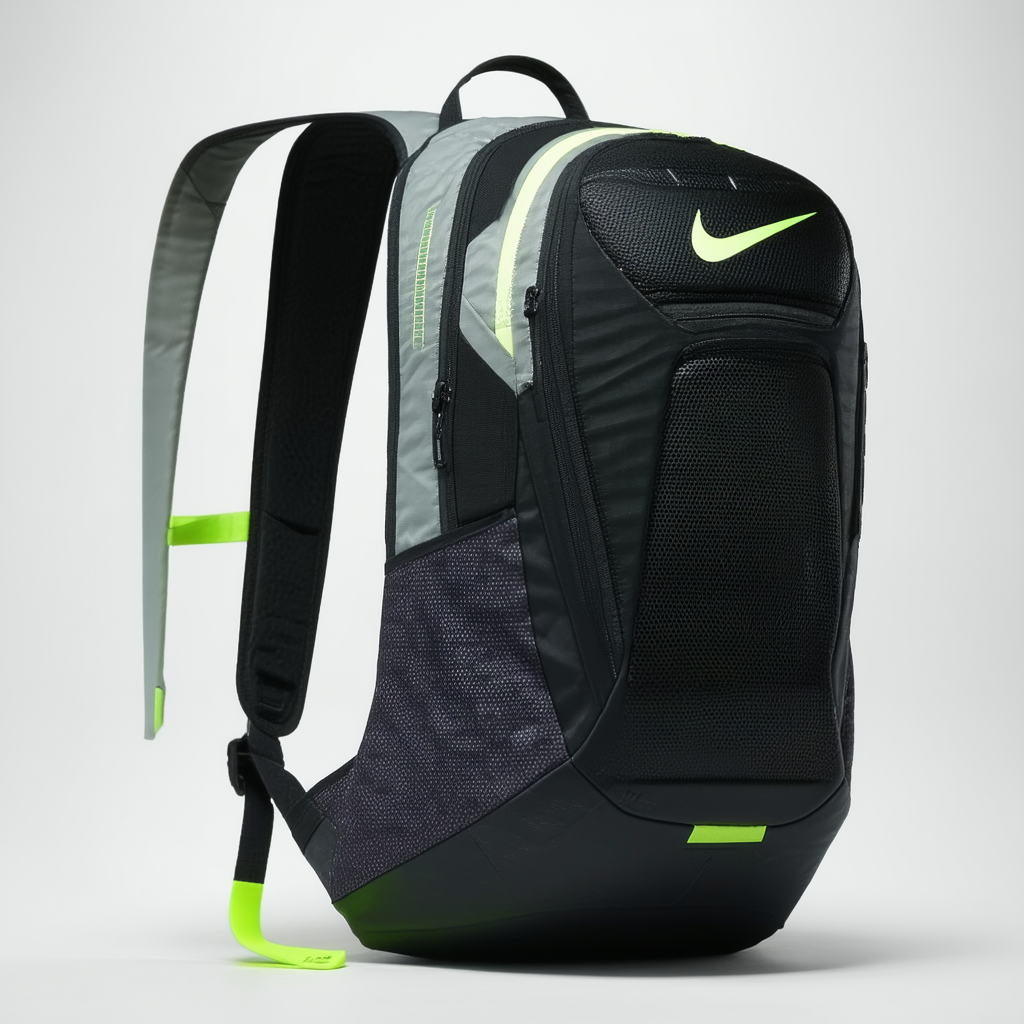 Nike KD Max Air VIII Basketball Backpack Black/Tumbeled Grey/Volt