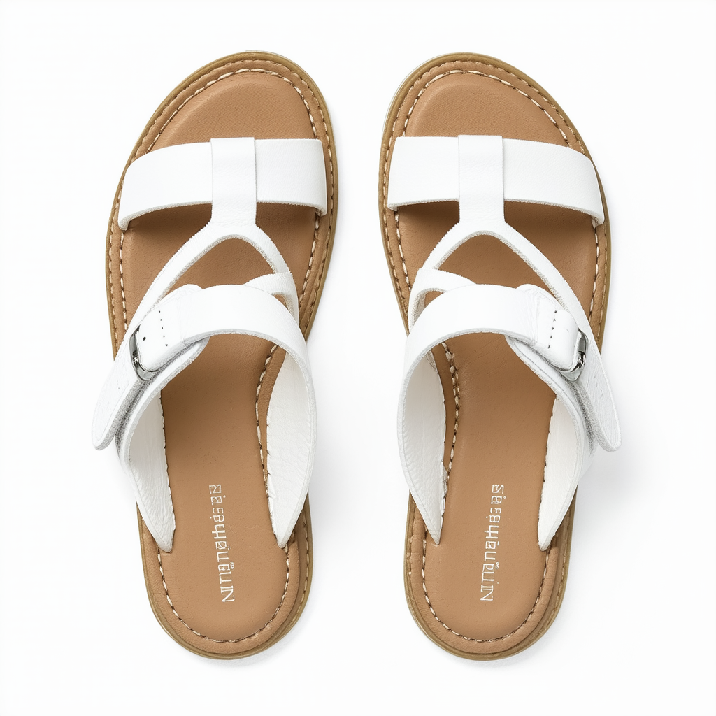 Naturalizer Women's Scout Flat Sandals, White, 9