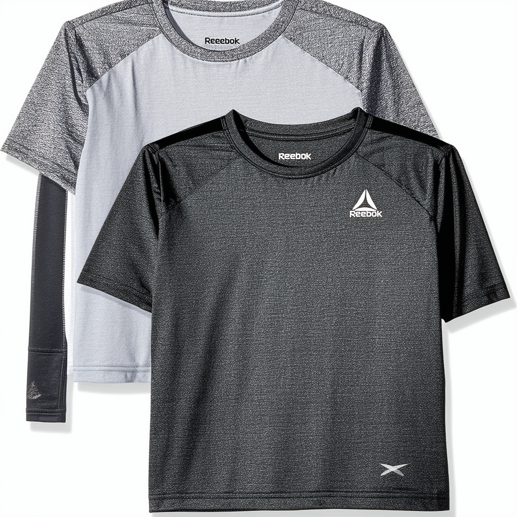 Reebok Boys' Athletic T-Shirt - 2 Pack Active Performance Sports Tee