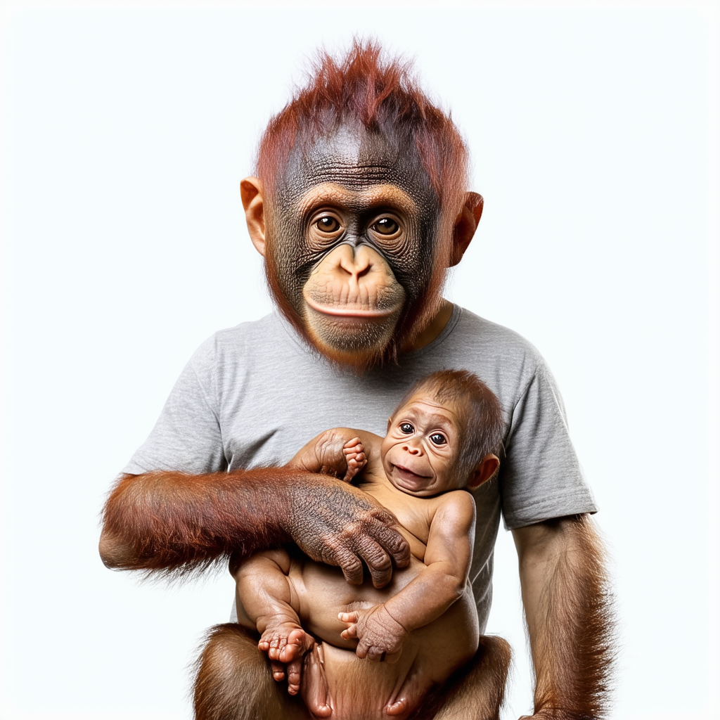 The Mountain Men's Big Face Baby Orangutan T-Shirt
