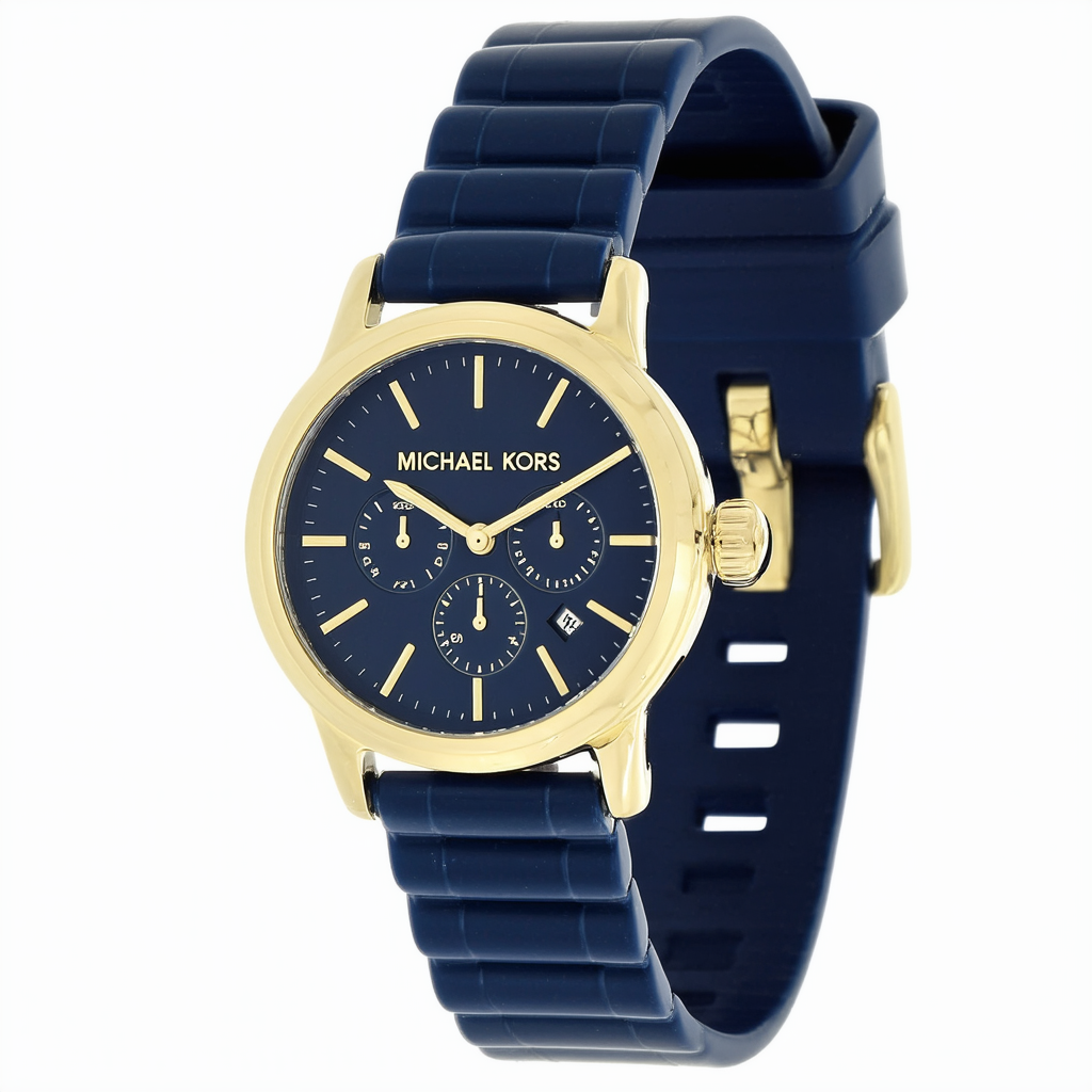 Michael Kors Pyper Three-Hand Navy PVC Watch (Model: MK7244)