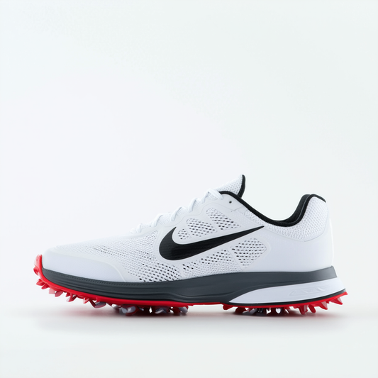 Nike Golf Men's Nike Lunar Ascend-M, White/Black/Action Red/Granite, 8 W US