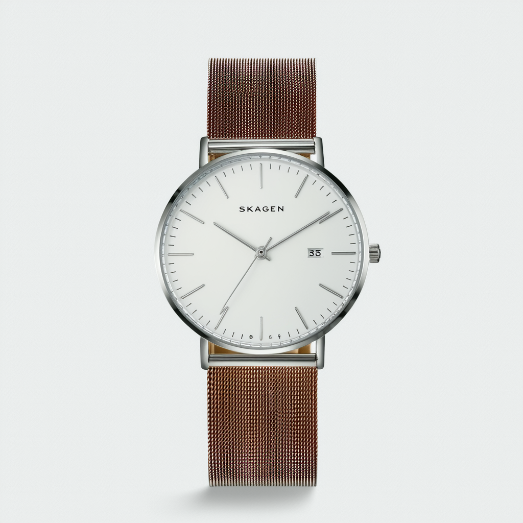 Skagen Women's 358SDDD Steel Signature Skagen Brown Mesh Band Watch