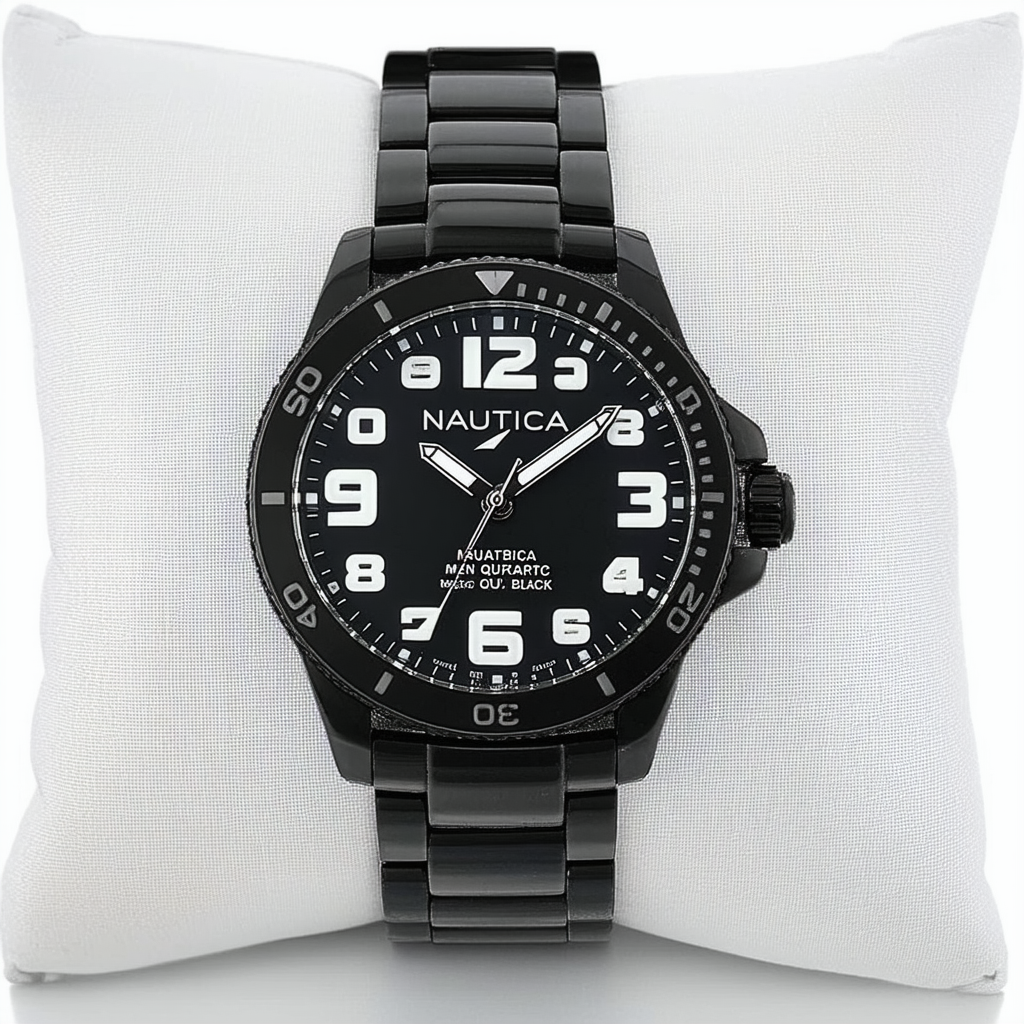 Nautica Men's N18709G Analog Display Quartz Black Watch