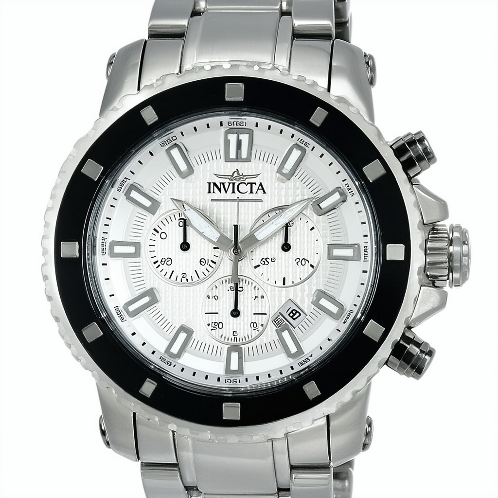 Invicta II Men's Swiss Quartz Chronograph Day & Date Stainless Steel Watch