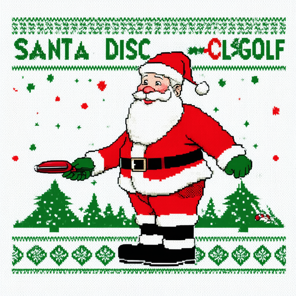 Santa Disc Golf Funny Christmas Sweater Santa Disc Golf Player Lover Xmas Gifts Unisex Tee T-Shirt
