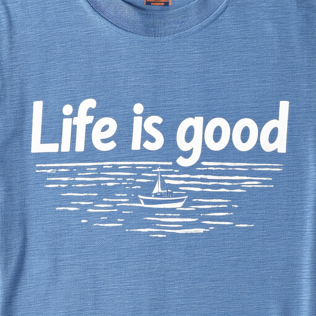 Life is good Men's Mens Crusher T-shirt, Heather Seaport Blue, XL