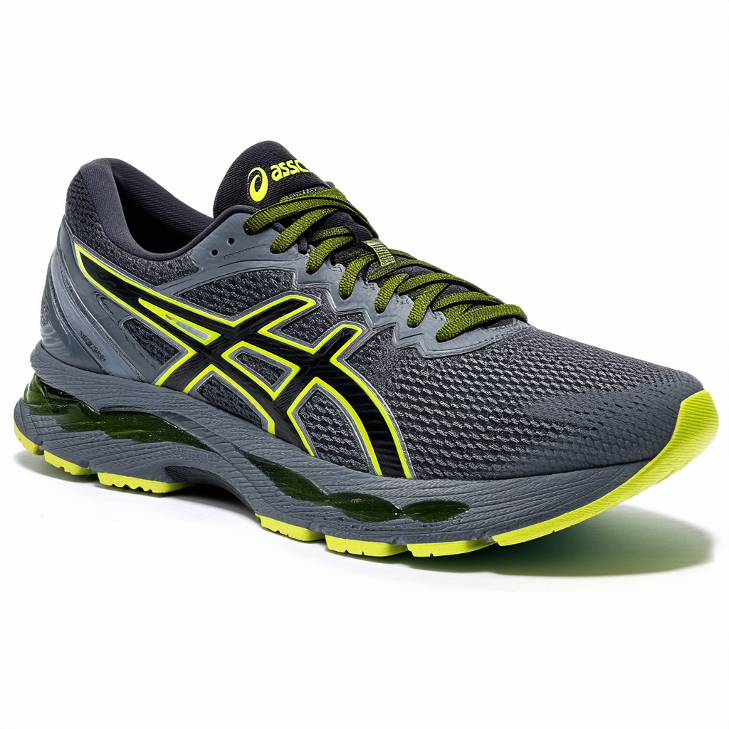 ASICS Men's Gel-Kayano 24 Lite-Show Running Shoes, 15, MID Grey/Dark Grey/Safety Yell