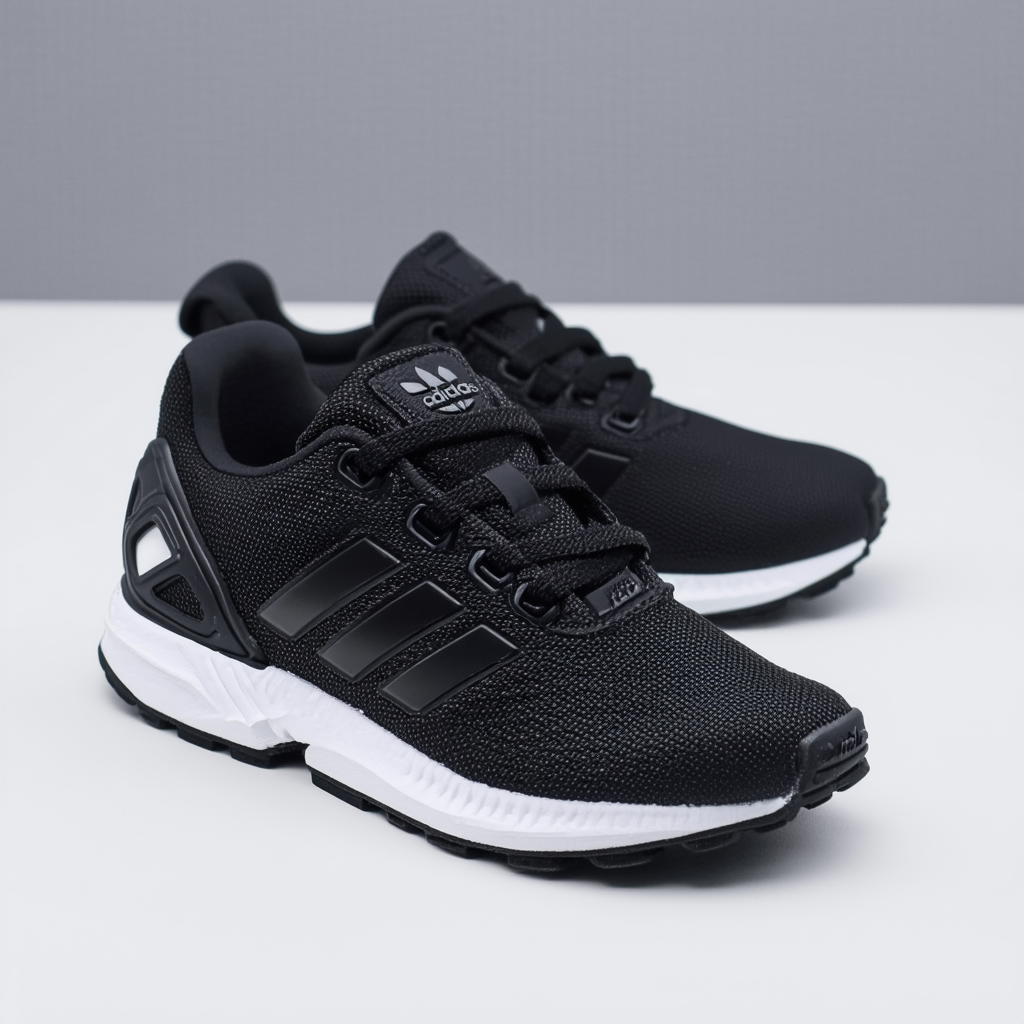 adidas S74958 Kids PRE-School ZX Flux K CBLACK/CBLACK/FTWWHT