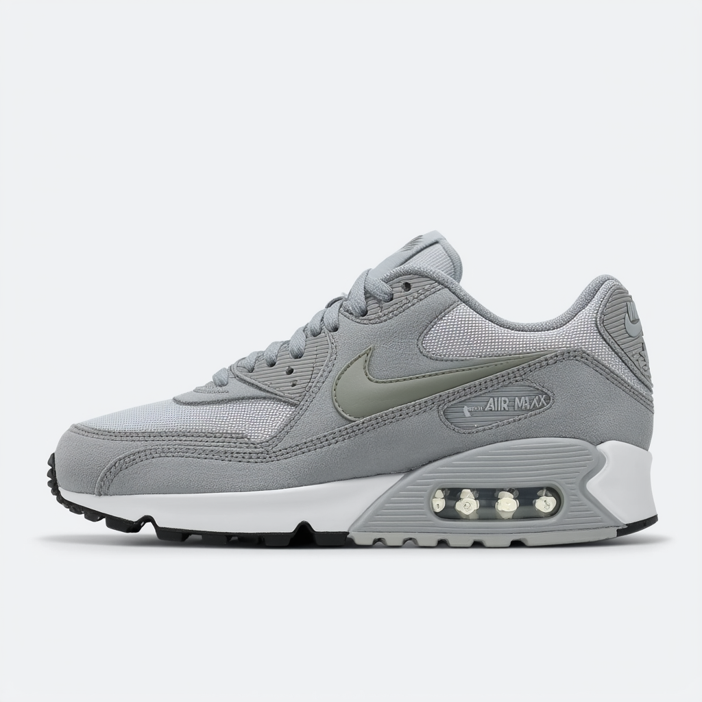 Nike Air Max 90 Premium Women's Shoe Wolf Grey/Sail 443817-011 (6.5 B(M) US)