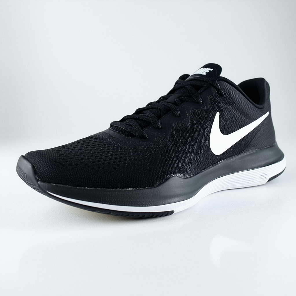 Nike Men's Sneaker Fitness Shoes, Black Black White White 001, 12