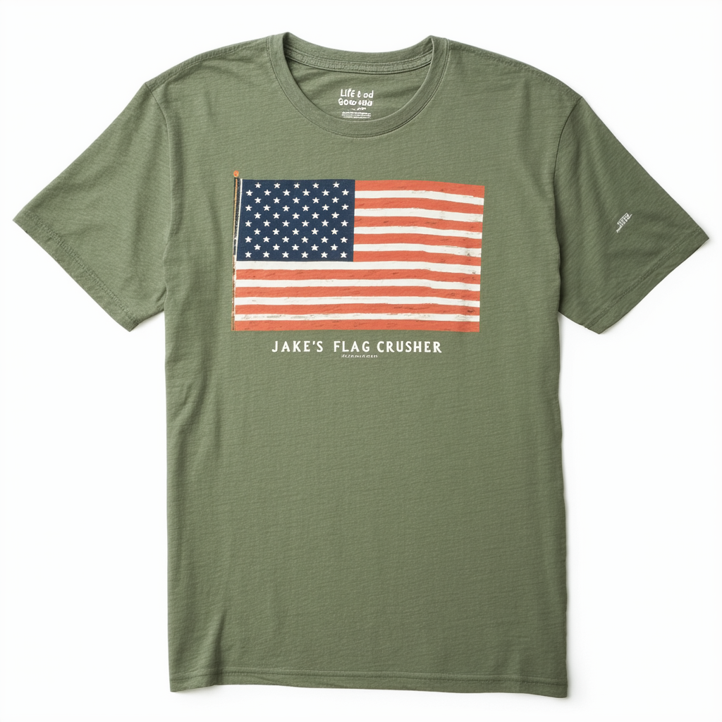 Life is Good Men's Jake Flag Crusher Tee