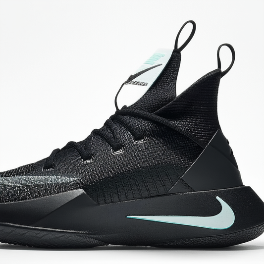NIKE Hyperfr3sh Print N7 Men US 9.5 Black Basketball Shoe