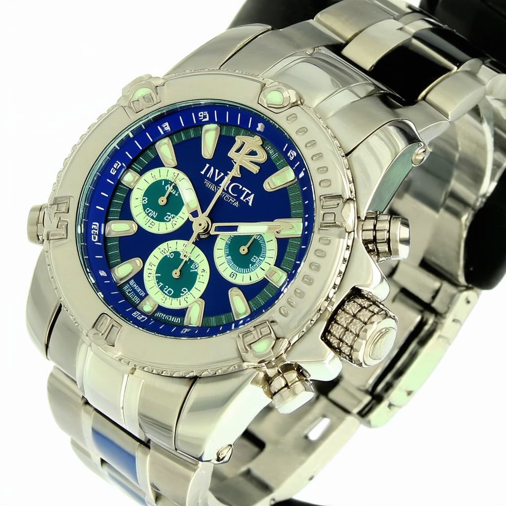 Invicta Men's 25097 Subaqua Quartz Chronograph Blue, Green Dial Watch
