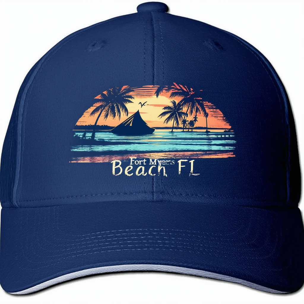 CafePress Fort Myers Beach FL Cap Baseball Cap