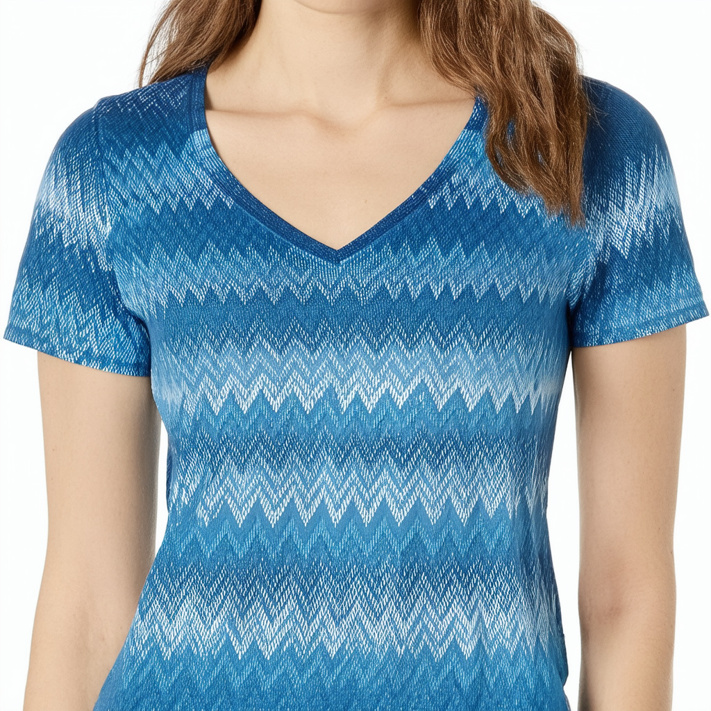 Columbia Women's Faded Chevron V Neck Tee