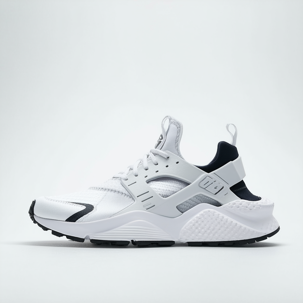 Nike Mens Huarache Run Ultra Running Shoes White/Cool Grey 819685-103 Size 12