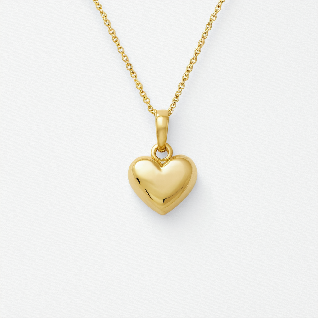Amazon Collection 14k Yellow Gold Polished Mother Daughter Heart Pendant Necklace, 2-18"
