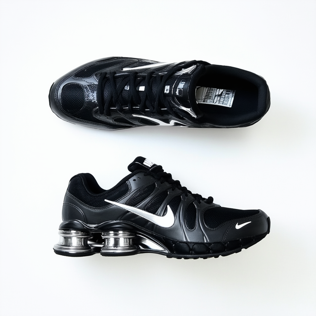 Nike Men's Shox Turbo 14 Black/Metallic Silver/Black Running Shoe 9.5 Men US