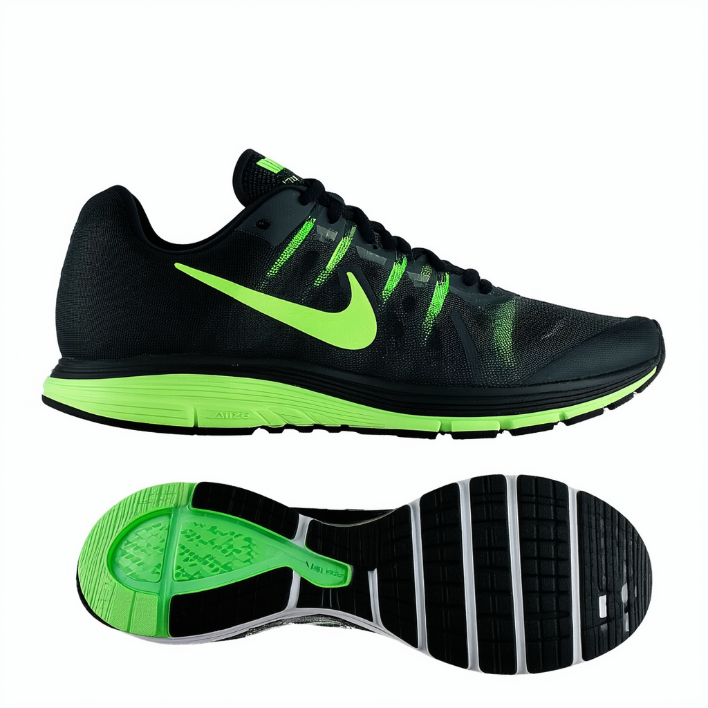 NIKE Air Pegasus 28 Black Green 2012 Mens Running Shoes 443805-002