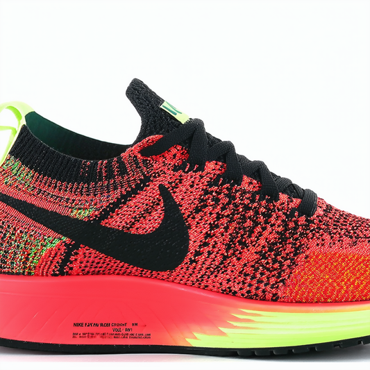 Nike Men's Flyknit Racer, BRIGHT CRIMSON/BLACK-VOLT, 9 M US