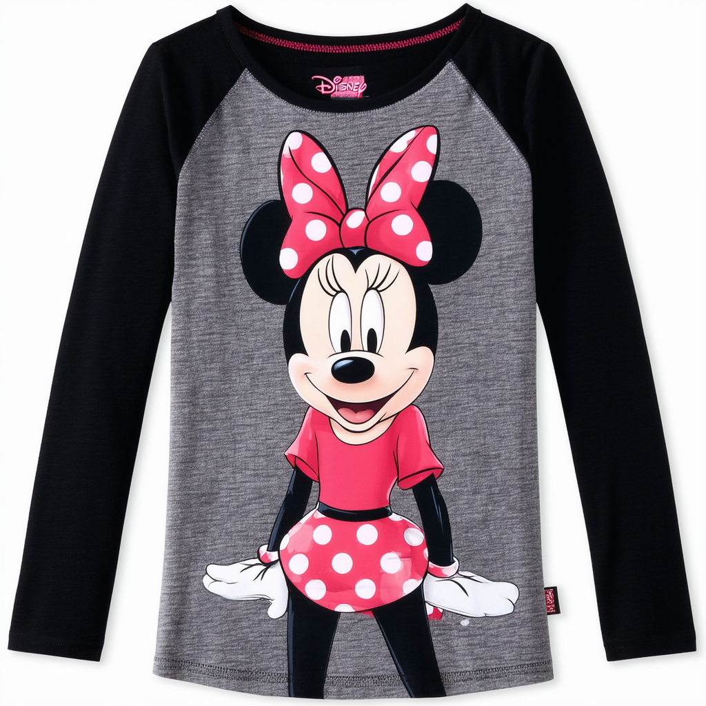 Disney Girls' Minnie Mouse M Long Sleeve Thermal Top