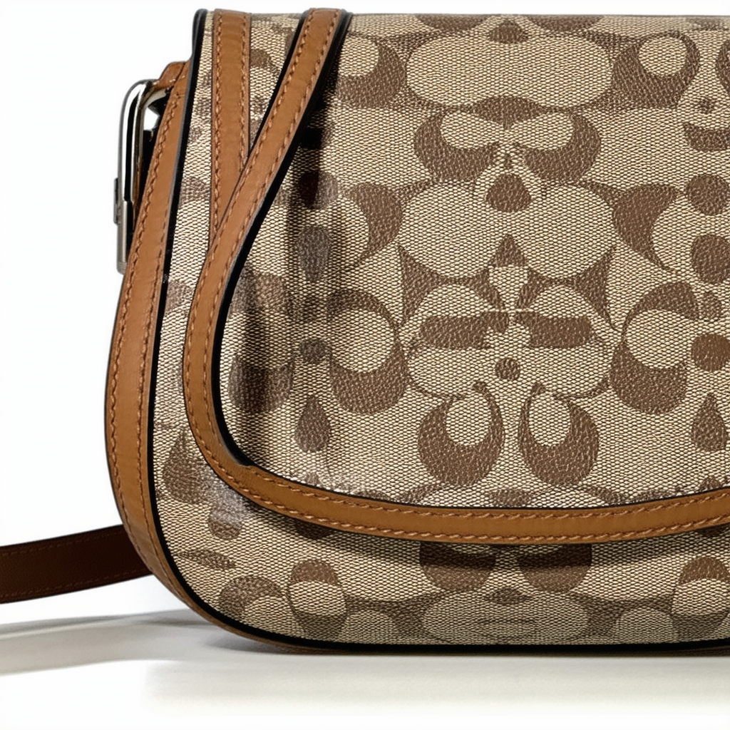 COACH Women's Signature Dufflette LI/Khaki/Brown Shoulder Bag
