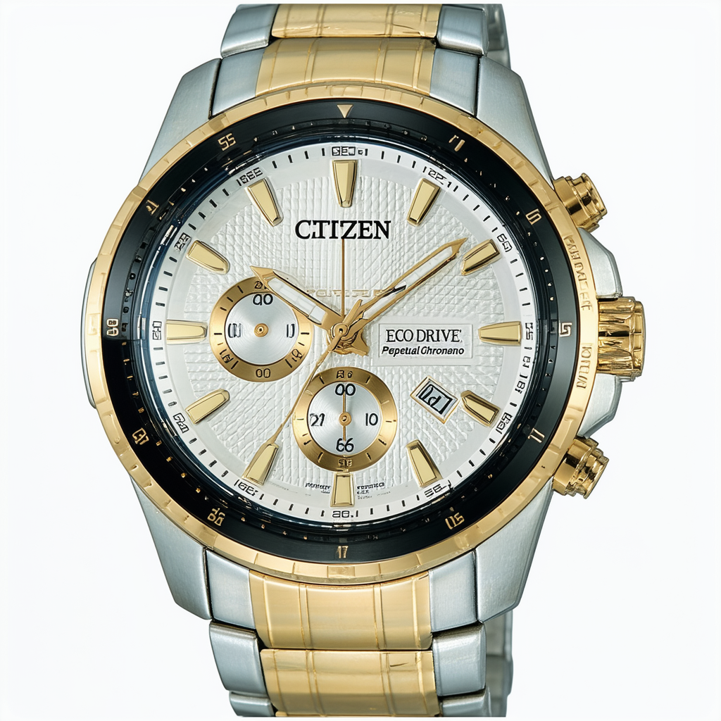 Citizen Eco-Drive Men's Perpetual Chrono A.T, Two Tone, Bracelet