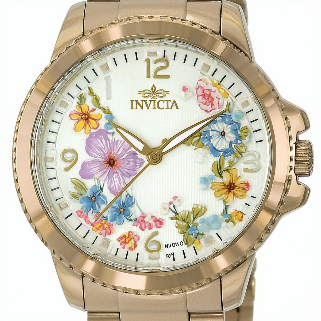 Invicta Women's 21760 Wildflower Analog Display Quartz Beige Watch