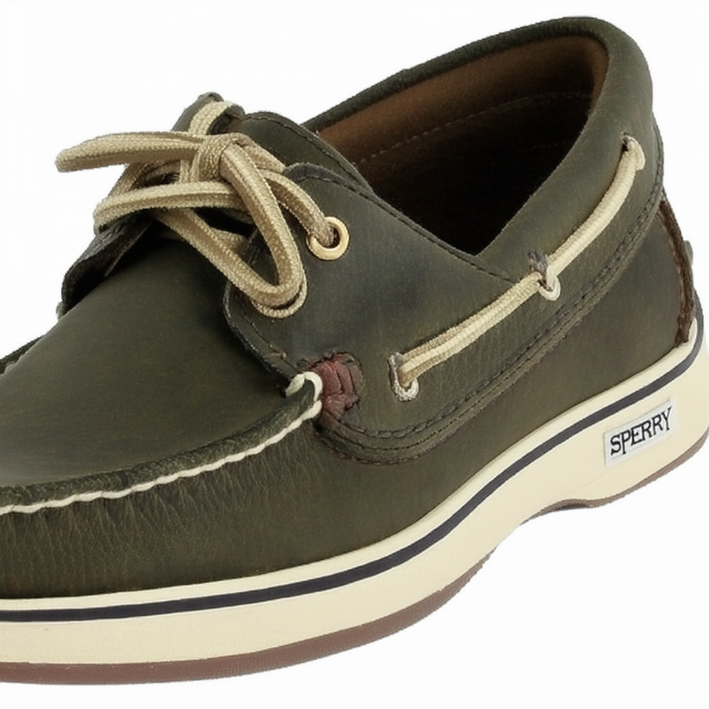 Sperry Men's Authentic Original 2-Eye Boat Shoe, Olive/Riverboat, 13 M US