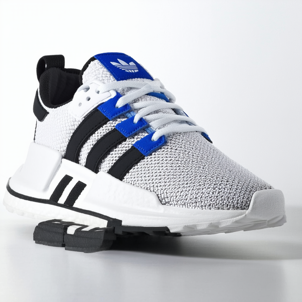 adidas Originals Men's EQT Cushion ADV Running Shoes (White, Black, Royal - Size 9.5)