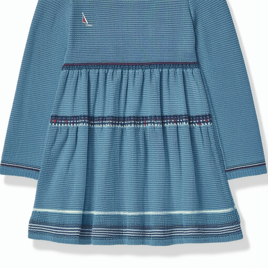 Nautica Girls' Long Sleeve Dress