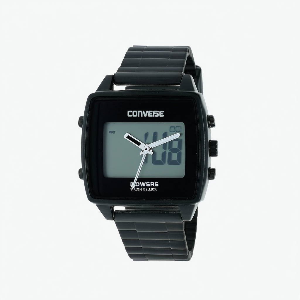 Converse Unisex VR005005 Lowboy Thin Black Aluminum Digital Watch