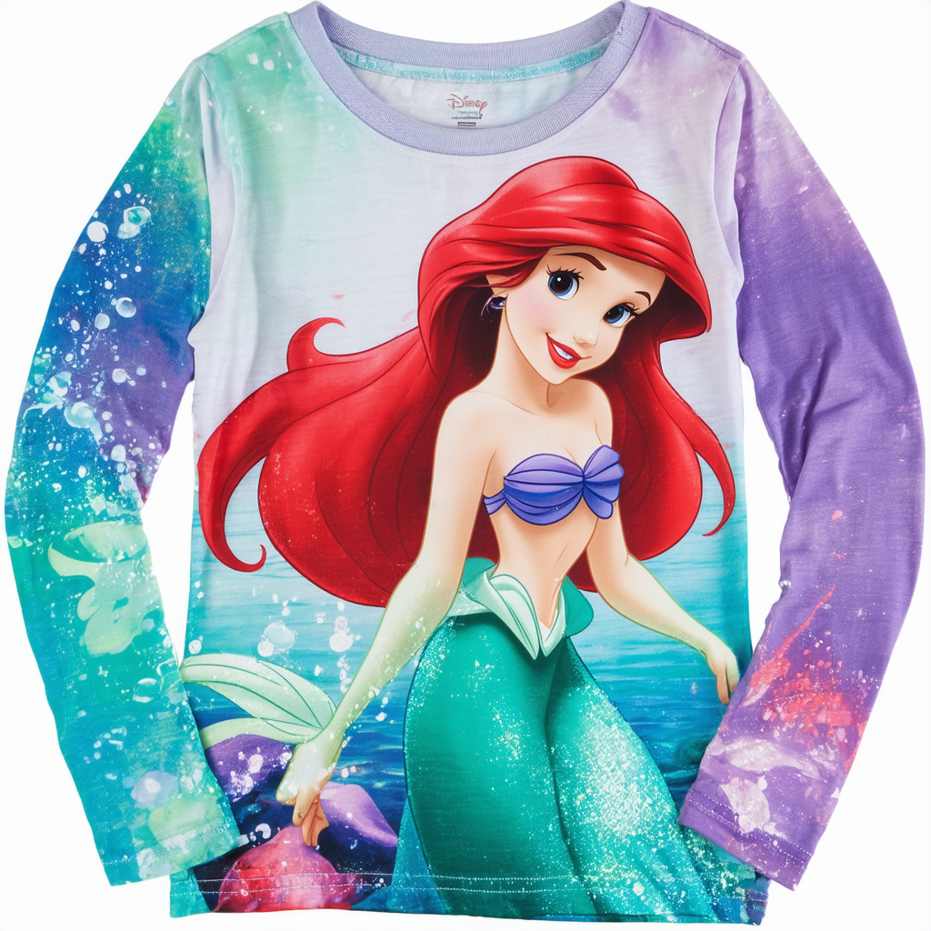 Disney Ariel Long Sleeve T-Shirt for Girls Multi