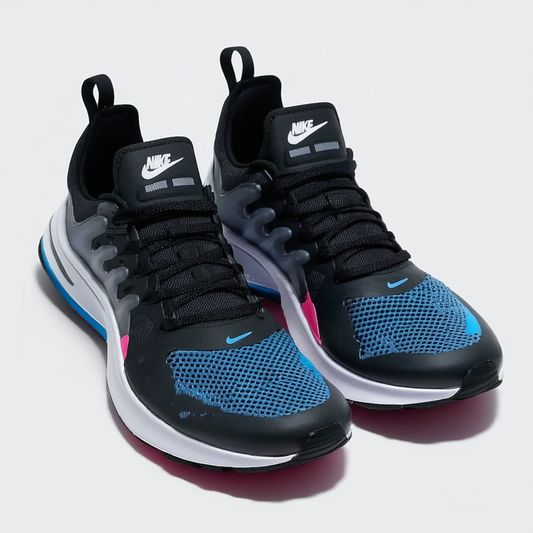 NIKE Lunar Presto Men Shoes Black/Dark Charcoal/Prize Blue/Pink Foil 579915-060