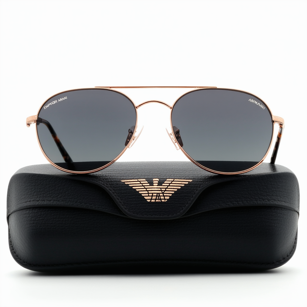 Emporio Armani EA2067 - 32194Z54 Sunglasses COPPER w/ GREY MIRROR ROSE GOLD 54mm