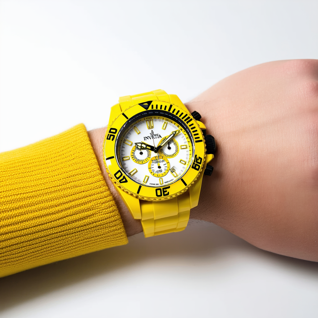 Invicta Yellow 5896 Adrenaline Outsider In Flight Artist Collection White Corian Watch