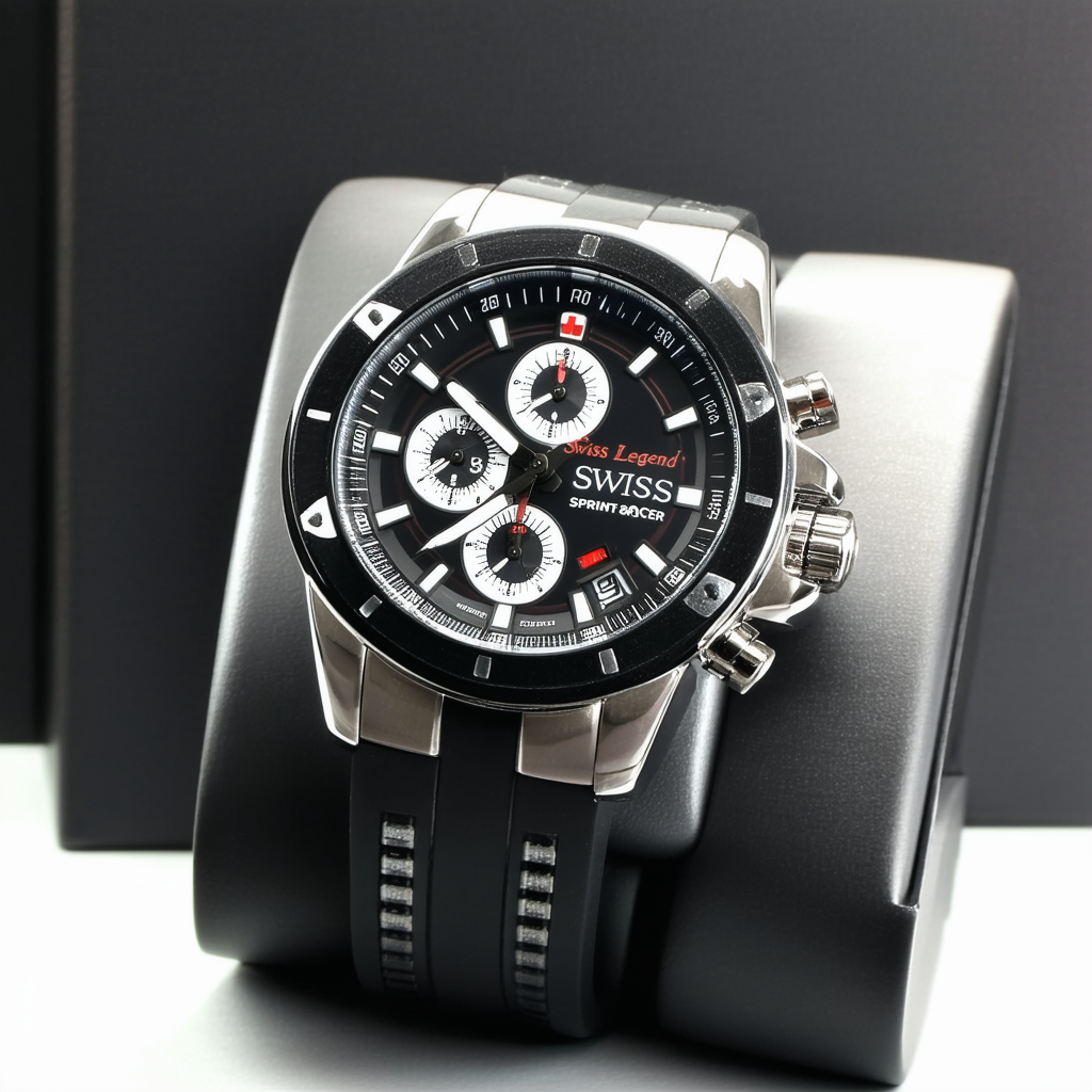 Swiss Legend Men's 80040-02S Sprint Racer Collection Chronograph Black Rubber Watch