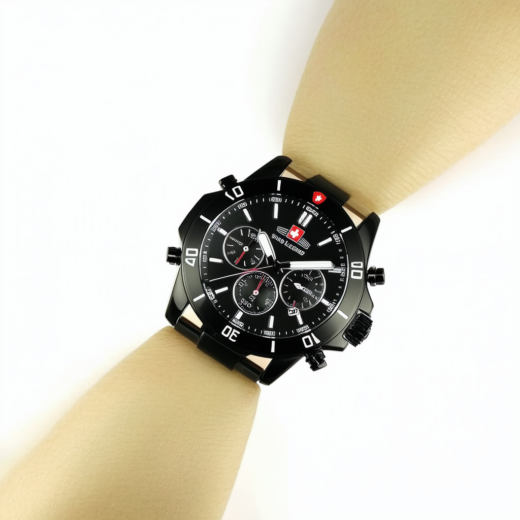 Swiss Legend Men's 30721-BB-01-RB Skyline Analog Display Swiss Quartz Black Watch