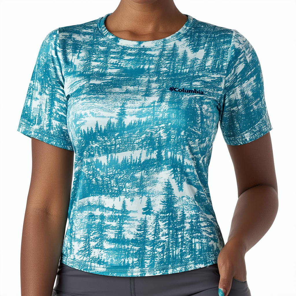 Columbia Women's Size Rocky Ridge Iii Print Tee Plus