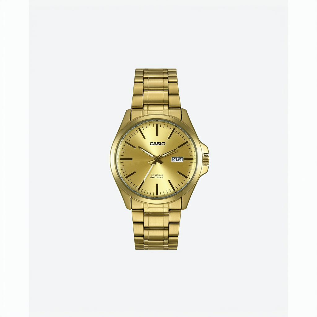 Casio Men's MTP1130N-9B Gold Stainless-Steel Quartz Watch with Gold Dial