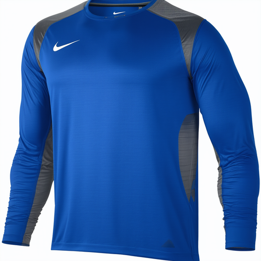 Nike Men's Legend Dri-FIT Poly L/S Crew Top, Game Royal/Carbon Heather/Cool Grey, LG