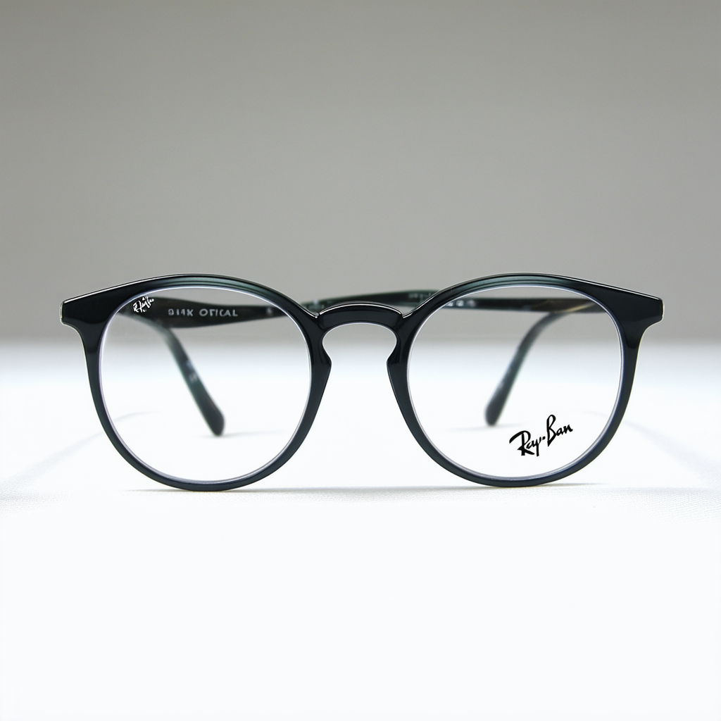 Ray Ban Optical Women's 5150 Black On Transparent Frame Plastic Eyeglasses, 50mm