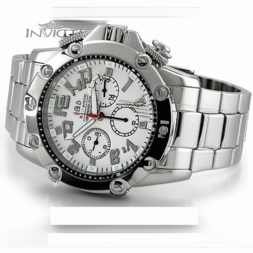 Invicta Men's 6437 Force Collection Chronograph Stainless Steel Black Leather Watch