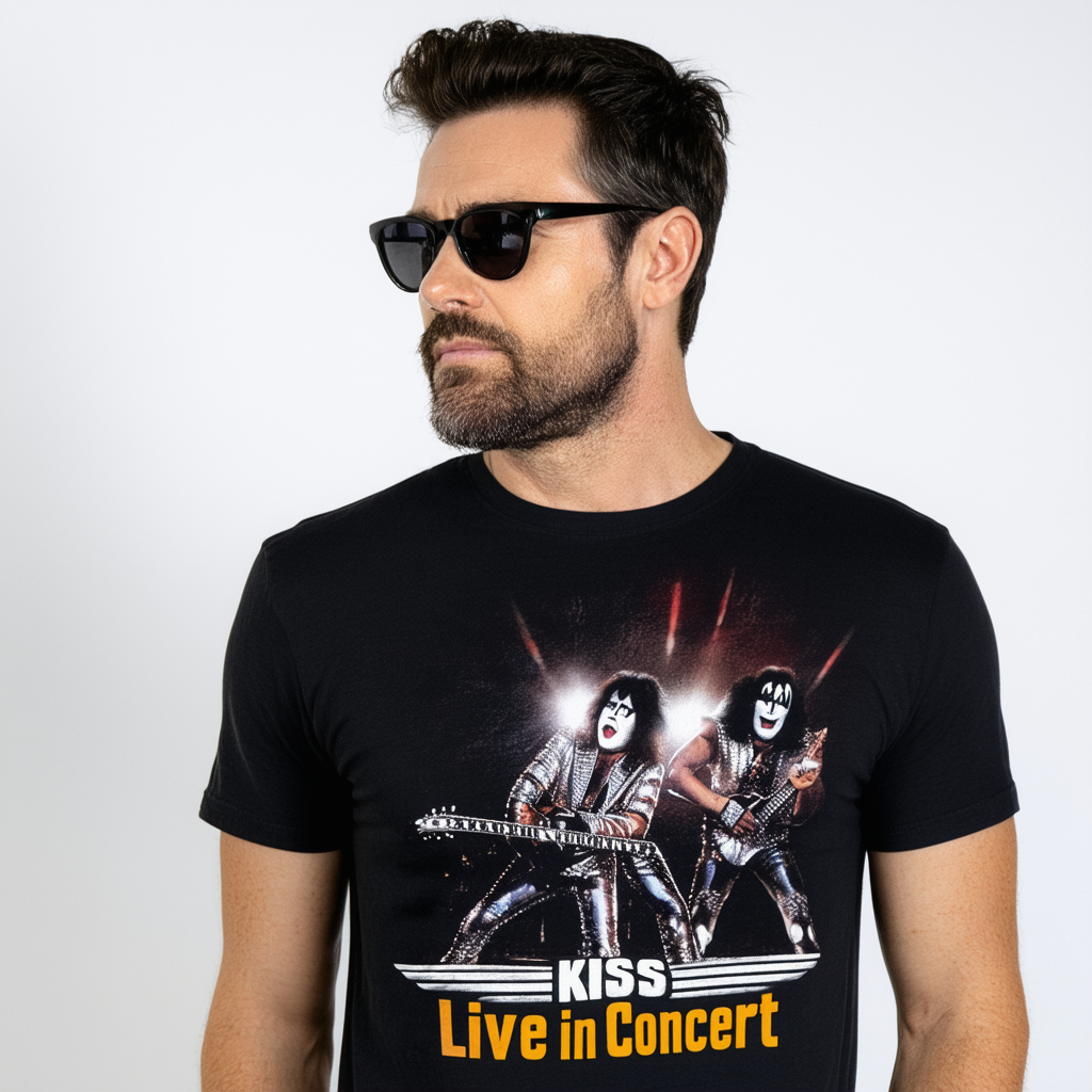 Trevco Men's Kiss Live in Concert T-Shirt
