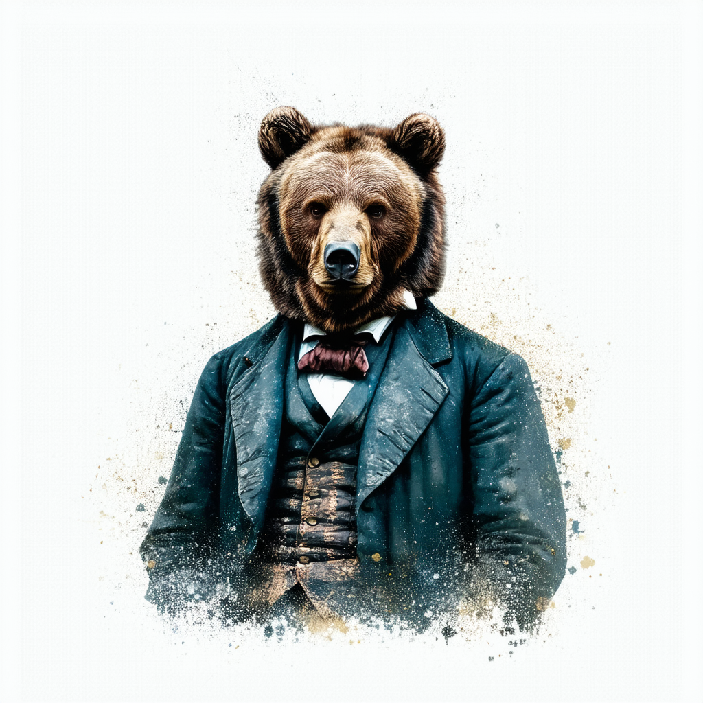 The Mountain Lincoln The Emancipator Bear Men's T-Shirt, XXX-Large