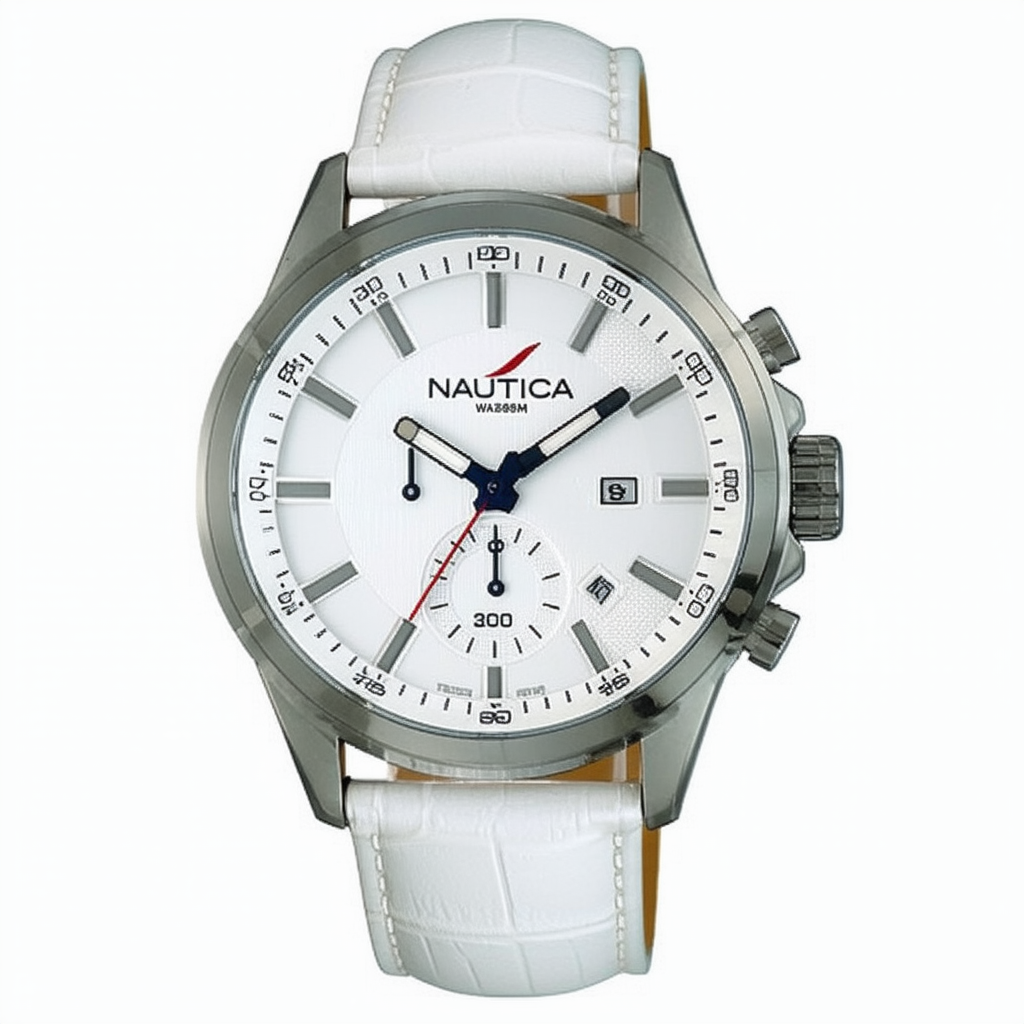Nautica Watch - N22598M - White Leather