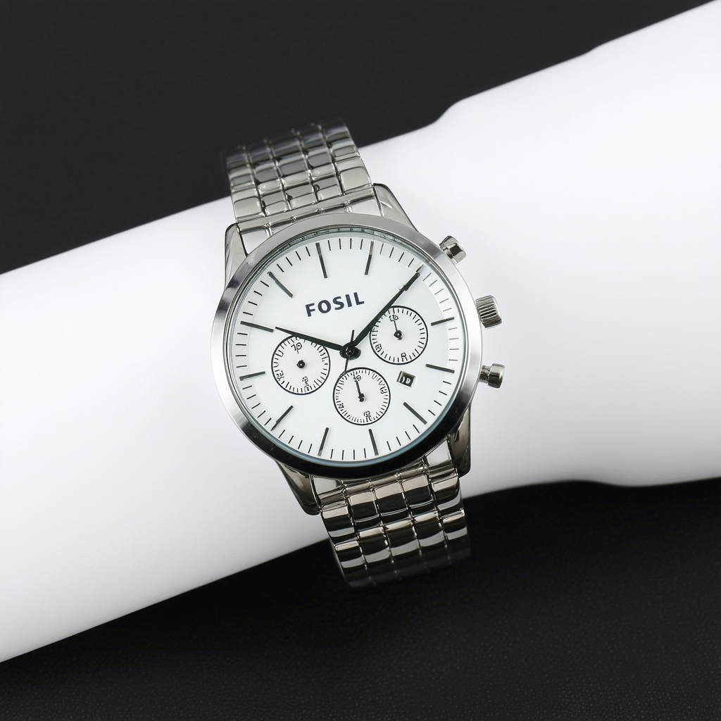 Fossil Women's ES3598 Sculptor Three Hand Stainless Steel Watch - Silver-Tone